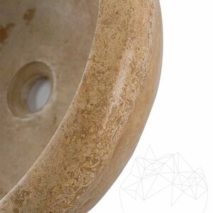 Handwaschbecken Matia Travertin Yellow RS-19, 41 x 16 cm