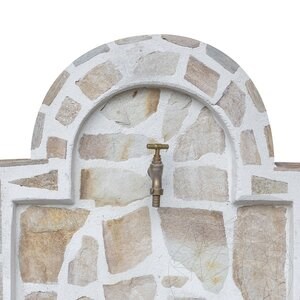 Cismea Large Garden, Traditionell, Freistehend - Polygonaler Stein furniert, Rhodos Schiefer, 105 x 70 cm, 85 kg