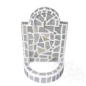 Cismea Kleiner Garten, Traditionell, Freistehend - Polygonale Steinverblendung, Kavala Schiefer, 80 x 55 cm, 70 kg