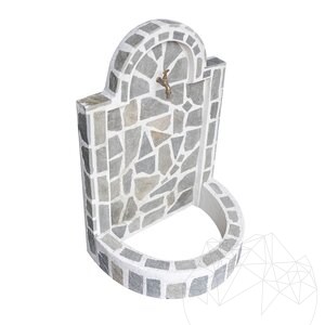 Cismea Kleiner Garten, Traditionell, Freistehend - Polygonale Steinverblendung, Kavala Schiefer, 80 x 55 cm, 70 kg