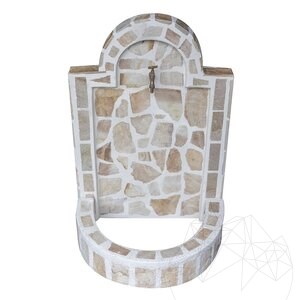Cismea Kleiner Garten, Traditionell, Freistehend - Polygonale Steinverblendung, Rhodos Schiefer, 80 x 55 cm, 70 kg