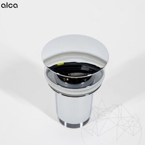 Click Clack Ablaufgarnitur Alca Plast (5/4'', Metall, mit Überlauf, großer Stöpsel)