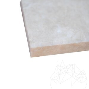 Crema Royal Marmor Polierte Stufe (1L Fase) 120 x 33 x 3 cm