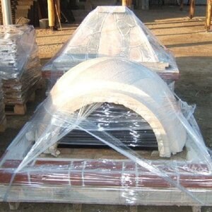 Backofen Gradina Mediteraneo (Holzkohle/Holz, 170 x 120 x 145 cm, 950 kg, Rhodos-Naturstein, Ziegel)