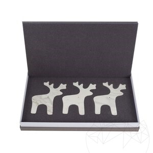 Thassos Marmorhirsch - Weihnachtsdekorationsset für Zuhause (6 Stück)