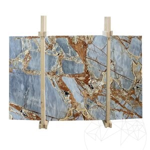Fantastisches Blau Polierte Marmorplatte 2 cm
