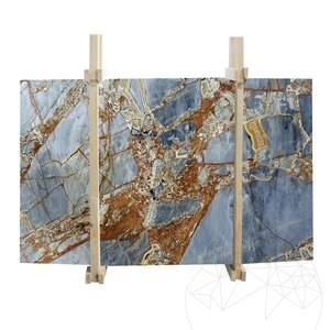 Fantastisches Blau Polierte Marmorplatte 2 cm
