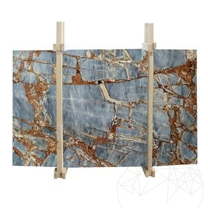 Fantastisches Blau Polierte Marmorplatte 2 cm