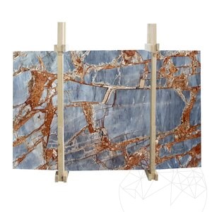 Fantastisches Blau Polierte Marmorplatte 2 cm