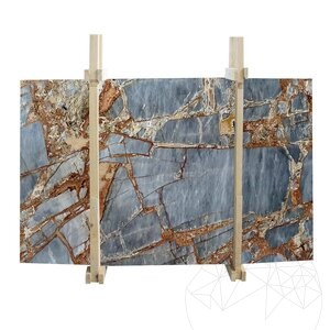 Fantastisches Blau Polierte Marmorplatte 2 cm