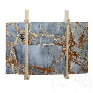 Fantastisches Blau Polierte Marmorplatte 2 cm