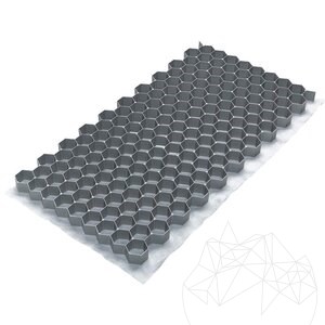 Kiesstabilisierung Design System für Kiesstabilität, grau, 1176 x 764 x 32 mm