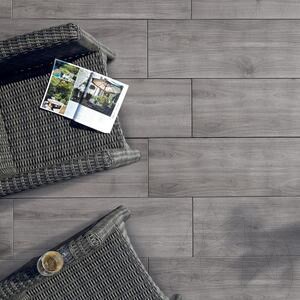 Sinterstein L'ALTRA PIETRA Harena Holz Grigio, 40 X 120 X 2 cm, R11 - Rutschfest für den Außenbereich