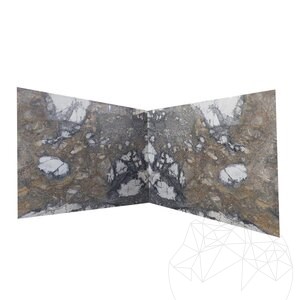Unsichtbar Grau Polierte Marmorplatte 2 cm