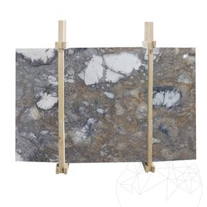 Unsichtbar Grau Polierte Marmorplatte 2 cm