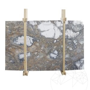 Unsichtbar Grau Polierte Marmorplatte 2 cm