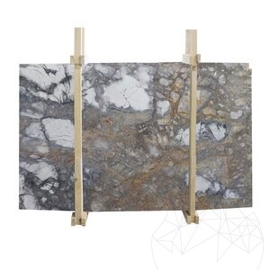 Unsichtbar Grau Polierte Marmorplatte 2 cm