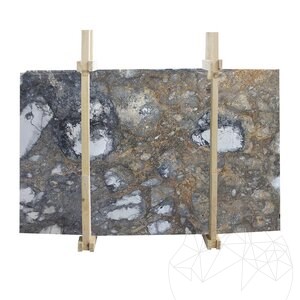 Unsichtbar Grau Polierte Marmorplatte 2 cm