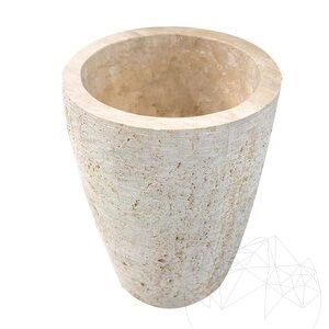 Romano Classic Riven Travertin Blumentopf 60 x 50 x 50 cm