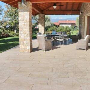 Sinterstein L'ALTRA PIETRA Harena Sand Stone, 40 X 120 X 2 cm, R11 - Rutschfest für den Außenbereich