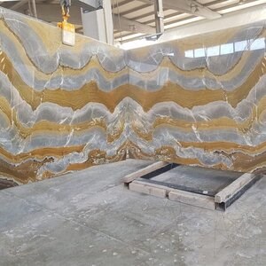 Golden Sky Polierte Marmorplatte 2 cm