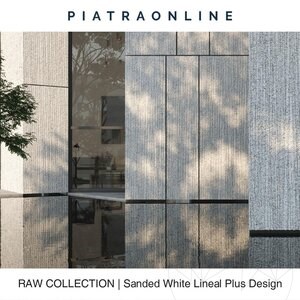 Sanded White Lineal Plus Design Platte 3CM