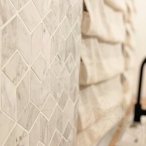 New York Cube Design Mosaik aus geschliffenem Marmor