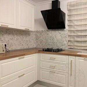 New York Cube Design Mosaik aus geschliffenem Marmor