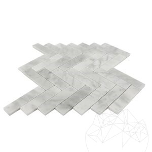 New York Chevron Geschliffener Marmor Mosaik