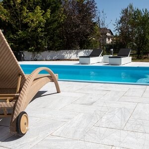 Kavala Kreuzschliff Buschmarmor gehämmert 60 x 30 x 2 cm