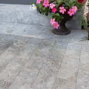 Tundra Grey Sandgestrahlter Marmor 15,2 x 30,5 x 3 cm - Sonderanfertigung