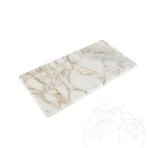 Arabescato Oro Polierter Marmor 60 x 30 x 2 cm (Transluzent)