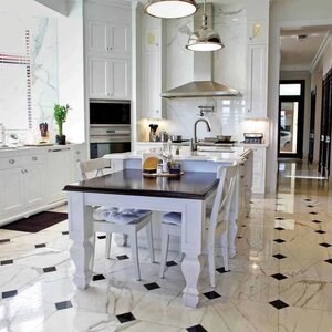 Polierter Marmor Nero Marquina 60 x 30 x 2 cm