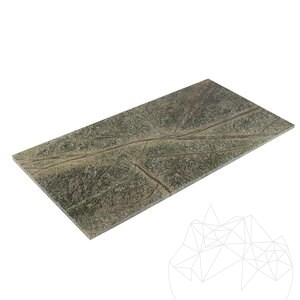 Regenwald Grün Polierter Marmor 61 x 30,5 x 1 cm