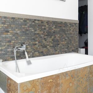 Multicolour Getrommelter Schiefer Mosaik 3 x 6 cm