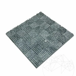 Black Dizzy Scratched Marmor Mosaik