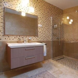 Mix Polierter Marmor Mosaik 2,3 x 2,3 cm
