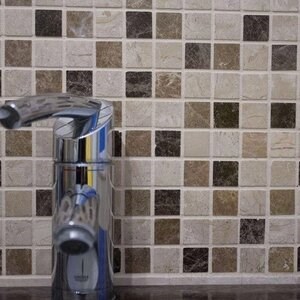 Mix Polierter Marmor Mosaik 2,3 x 2,3 cm