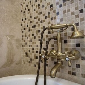 Mix Polierter Marmor Mosaik 2,3 x 2,3 cm