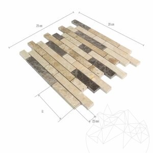 Mix Polierter Marmor Mosaik 2,3 x FL