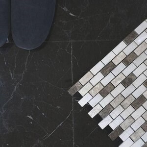 Emperador / Tundra / Mugla Mix Polierter Marmor Mosaik 3,2 x 1,5 cm