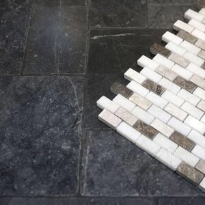Emperador / Tundra / Mugla Mix Polierter Marmor Mosaik 3,2 x 1,5 cm