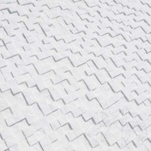 Thassos Splitface-Marmor 3D-Mosaik 2,8 x 2,8 cm