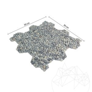 Small Black Tumbled Pebbles Mosaik