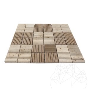 Klassischer & Noce Gekratzter Travertin Mosaik 4,7 x 4,7 cm