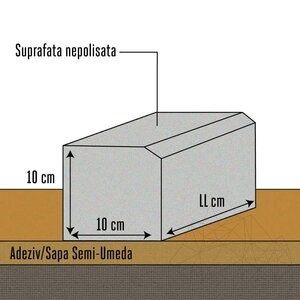 Kavala Marmor Randstein 10 x 10 cm x FL (3 cm Fase 1L)