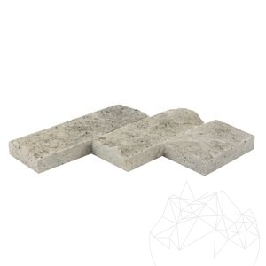 Silberner Splitface Travertin 7,5 cm x FL x 2 cm