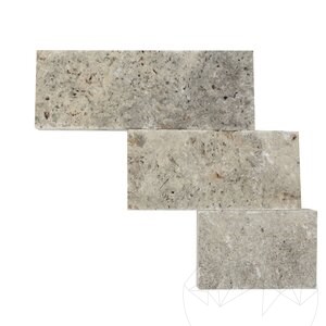 Silberner Splitface Travertin 7,5 cm x FL x 2 cm
