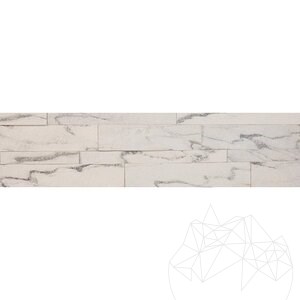 Flexibles Marmor SKIN Paneel Express - Perlweiß, 60x15 cm, selbstklebend 3M für Innenverkleidungen Möbel, Wände