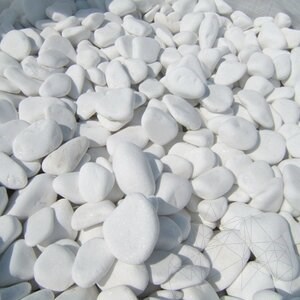 Thassos Marmor Kieselsteine 6-10 cm Beutel 20 Kg